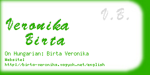 veronika birta business card